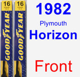 Front Wiper Blade Pack for 1982 Plymouth Horizon - Premium