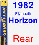 Rear Wiper Blade for 1982 Plymouth Horizon - Premium