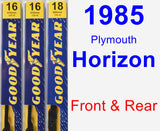 Front & Rear Wiper Blade Pack for 1985 Plymouth Horizon - Premium