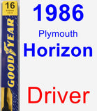 Driver Wiper Blade for 1986 Plymouth Horizon - Premium