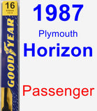 Passenger Wiper Blade for 1987 Plymouth Horizon - Premium