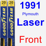 Front Wiper Blade Pack for 1991 Plymouth Laser - Premium