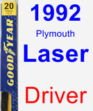 Driver Wiper Blade for 1992 Plymouth Laser - Premium