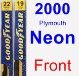 Front Wiper Blade Pack for 2000 Plymouth Neon - Premium