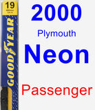 Passenger Wiper Blade for 2000 Plymouth Neon - Premium