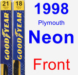 Front Wiper Blade Pack for 1998 Plymouth Neon - Premium