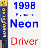 Driver Wiper Blade for 1998 Plymouth Neon - Premium