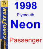 Passenger Wiper Blade for 1998 Plymouth Neon - Premium