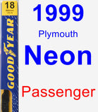 Passenger Wiper Blade for 1999 Plymouth Neon - Premium