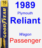 Passenger Wiper Blade for 1989 Plymouth Reliant - Premium