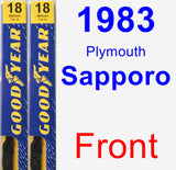 Front Wiper Blade Pack for 1983 Plymouth Sapporo - Premium