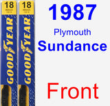 Front Wiper Blade Pack for 1987 Plymouth Sundance - Premium