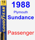 Passenger Wiper Blade for 1988 Plymouth Sundance - Premium