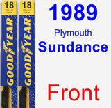 Front Wiper Blade Pack for 1989 Plymouth Sundance - Premium