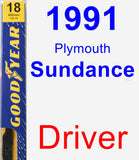 Driver Wiper Blade for 1991 Plymouth Sundance - Premium