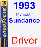 Driver Wiper Blade for 1993 Plymouth Sundance - Premium