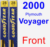 Front Wiper Blade Pack for 2000 Plymouth Voyager - Premium