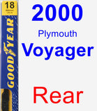 Rear Wiper Blade for 2000 Plymouth Voyager - Premium