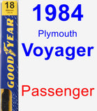 Passenger Wiper Blade for 1984 Plymouth Voyager - Premium