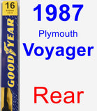 Rear Wiper Blade for 1987 Plymouth Voyager - Premium