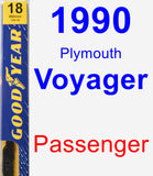 Passenger Wiper Blade for 1990 Plymouth Voyager - Premium