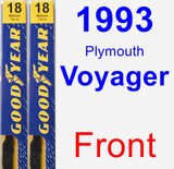 Front Wiper Blade Pack for 1993 Plymouth Voyager - Premium