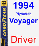 Driver Wiper Blade for 1994 Plymouth Voyager - Premium