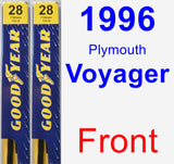 Front Wiper Blade Pack for 1996 Plymouth Voyager - Premium