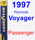 Passenger Wiper Blade for 1997 Plymouth Voyager - Premium