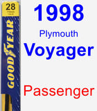 Passenger Wiper Blade for 1998 Plymouth Voyager - Premium