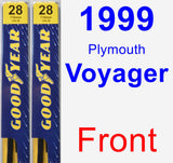 Front Wiper Blade Pack for 1999 Plymouth Voyager - Premium
