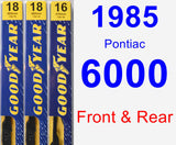 Front & Rear Wiper Blade Pack for 1985 Pontiac 6000 - Premium