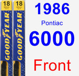 Front Wiper Blade Pack for 1986 Pontiac 6000 - Premium