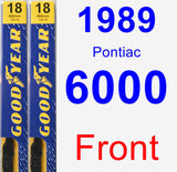 Front Wiper Blade Pack for 1989 Pontiac 6000 - Premium