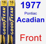 Front Wiper Blade Pack for 1977 Pontiac Acadian - Premium