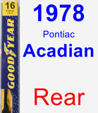 Rear Wiper Blade for 1978 Pontiac Acadian - Premium