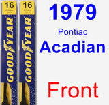 Front Wiper Blade Pack for 1979 Pontiac Acadian - Premium