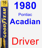 Driver Wiper Blade for 1980 Pontiac Acadian - Premium