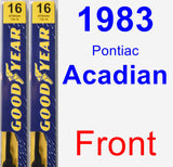 Front Wiper Blade Pack for 1983 Pontiac Acadian - Premium