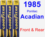 Front & Rear Wiper Blade Pack for 1985 Pontiac Acadian - Premium