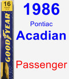 Passenger Wiper Blade for 1986 Pontiac Acadian - Premium