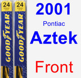 Front Wiper Blade Pack for 2001 Pontiac Aztek - Premium