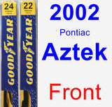 Front Wiper Blade Pack for 2002 Pontiac Aztek - Premium