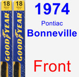 Front Wiper Blade Pack for 1974 Pontiac Bonneville - Premium