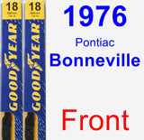 Front Wiper Blade Pack for 1976 Pontiac Bonneville - Premium