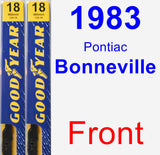 Front Wiper Blade Pack for 1983 Pontiac Bonneville - Premium