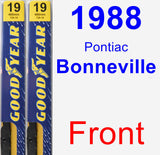 Front Wiper Blade Pack for 1988 Pontiac Bonneville - Premium