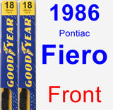 Front Wiper Blade Pack for 1986 Pontiac Fiero - Premium