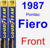 Front Wiper Blade Pack for 1987 Pontiac Fiero - Premium