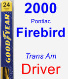 Driver Wiper Blade for 2000 Pontiac Firebird - Premium
